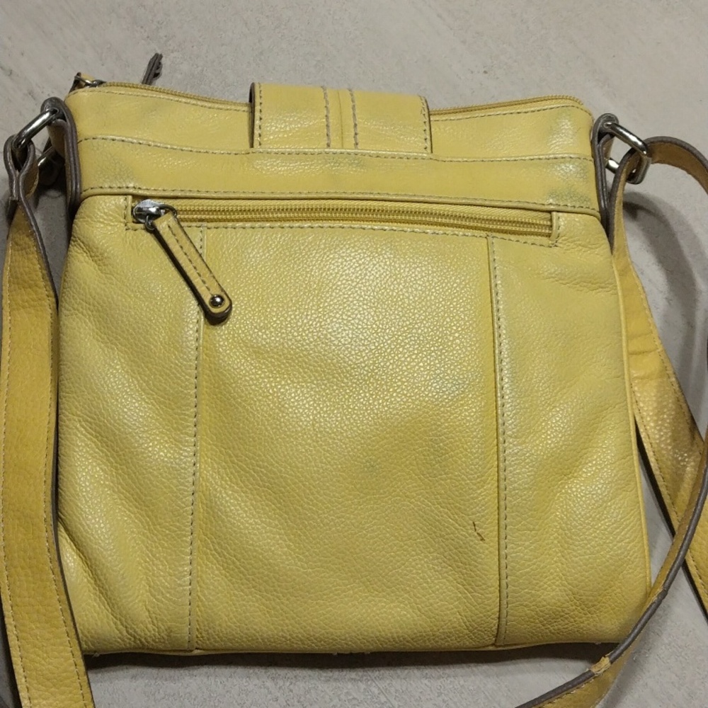 Tignanello Yellow Leather Crossbody Bag - Picture 8 of 8